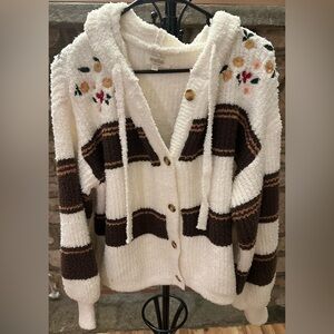 (NWOT) Mello Los Angeles Sherpa Cardigan Hoodie